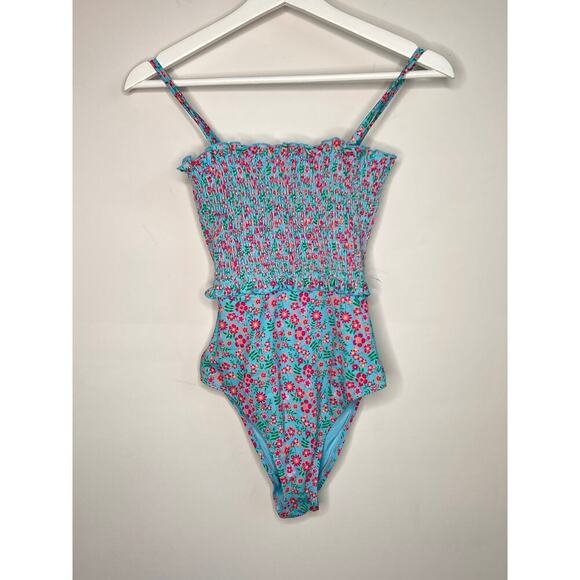 Sold & Stripes The Blue Vera Floral Print One Piece Swimsuit Women's Size XS - Picture 3 of 10